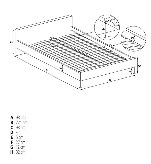 Letto da giorno con cassetti Alohari Verde (3)