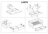 Letto da giorno con cassetti Lanton Grigio (2)