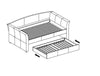 Letto da giorno con cassetto Sanny Grigio (2)