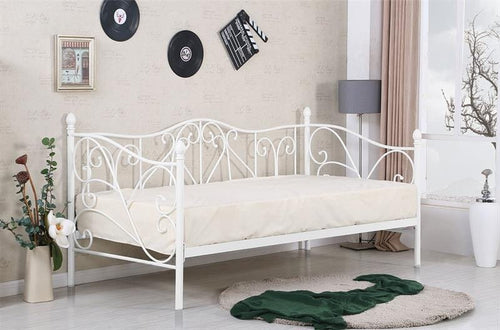 Letto da giorno in ferro Sumatera Bianco & HLMP-PAT-SUMATRA