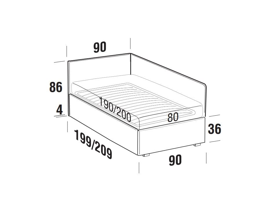 Letto estraibile contenitore in tessuto Pentase Rosso (7)