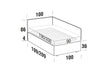 Letto estraibile contenitore in tessuto Pentase Rosso (8)