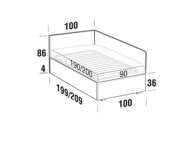 Letto estraibile contenitore in tessuto Pentase Rosso (8)