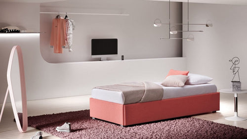 Letto estraibile in tessuto Pervin Arancia