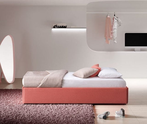 Letto estraibile in tessuto Pervin Arancia (1)
