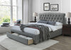 Letto imbottito con 1 cassetto Avantor Grigio