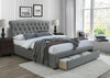 Letto imbottito con 1 cassetto Avantor Grigio (1)