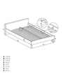 Letto imbottito con 1 cassetto Avantor Grigio (2)