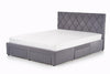 Letto imbottito con 4 cassetti Bretania Grigio (1)