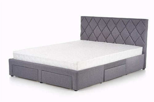 Letto imbottito con 4 cassetti Bretania Grigio (1)