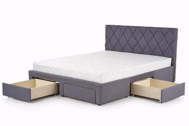 Letto imbottito con 4 cassetti Bretania Grigio (2)