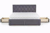 Letto imbottito con 4 cassetti Bretania Grigio (4)