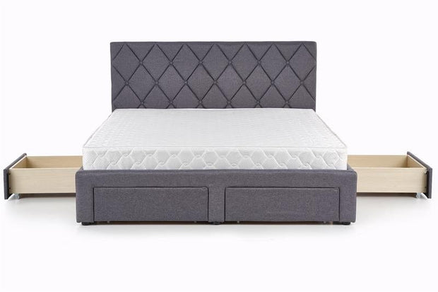 Letto imbottito con 4 cassetti Bretania Grigio (4)