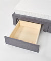 Letto imbottito con 4 cassetti Bretania Grigio (6)