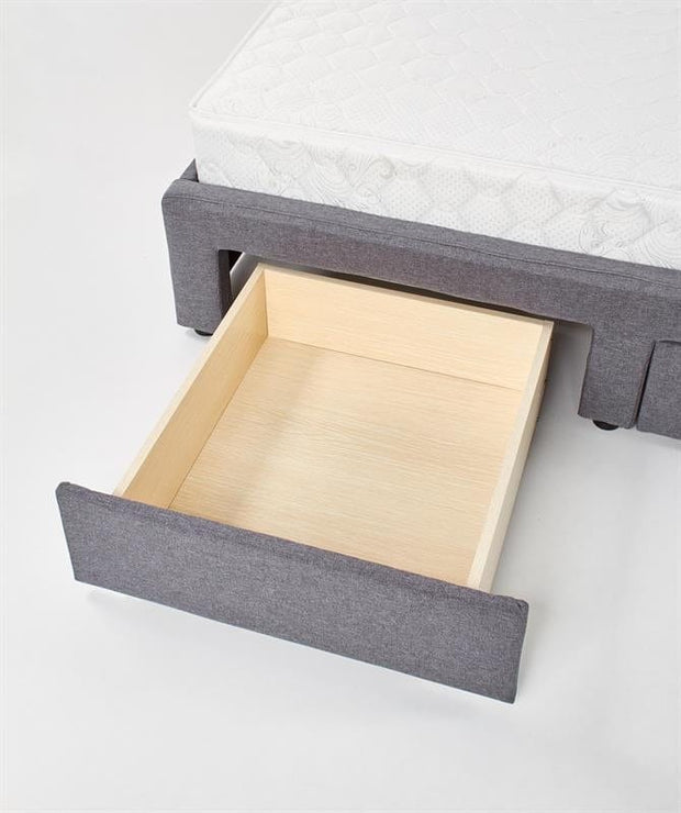 Letto imbottito con 4 cassetti Bretania Grigio (6)