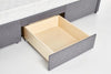 Letto imbottito con 4 cassetti Bretania Grigio (7)