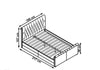 Letto imbottito con 4 cassetti Bretania Grigio (11)
