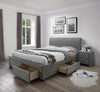 Letto imbottito con 4 cassetti Modenaris Grigio & HLMP-PAT-TAP-4SERT-MODENA-GREY