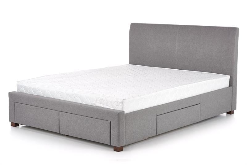 Letto imbottito con 4 cassetti Modenaris Grigio (1)