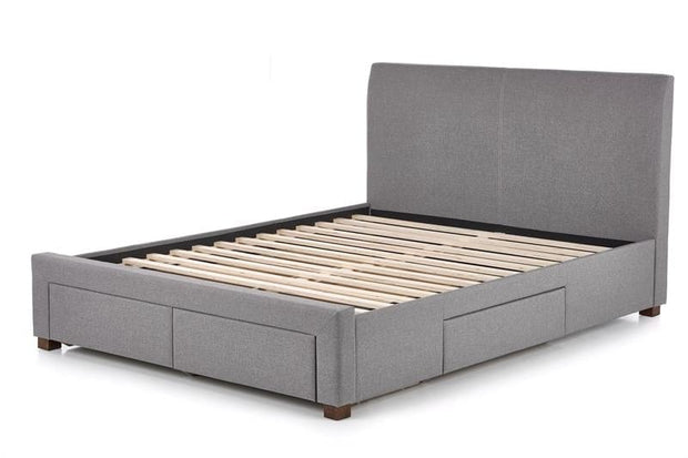 Letto imbottito con 4 cassetti Modenaris Grigio (2)