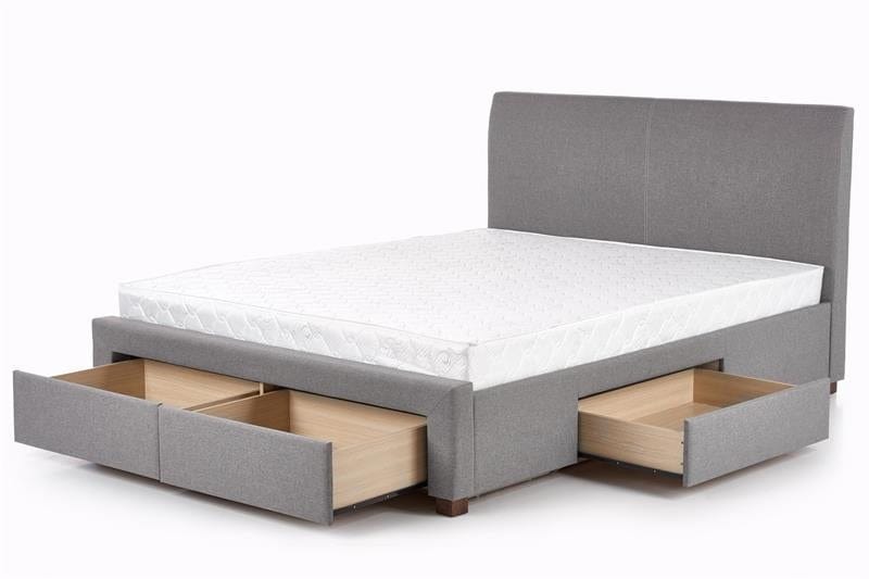 Letto imbottito con 4 cassetti Modenaris Grigio (3)