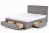 Letto imbottito con 4 cassetti Modenaris Grigio (3)