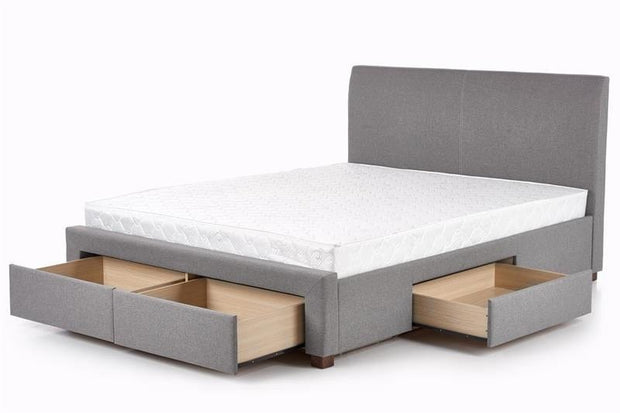 Letto imbottito con 4 cassetti Modenaris Grigio (3)