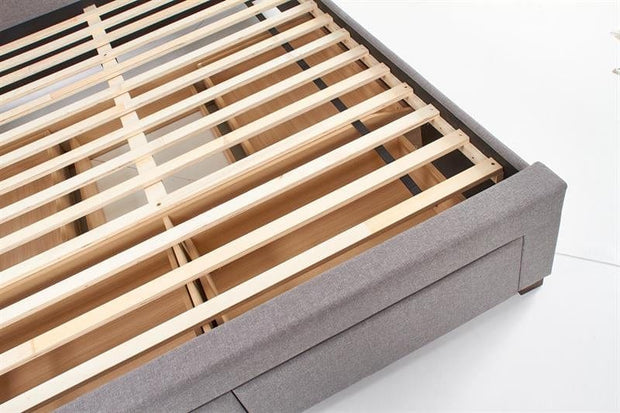 Letto imbottito con 4 cassetti Modenaris Grigio (4)