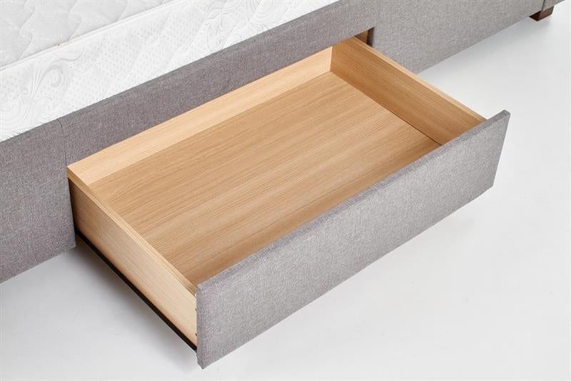 Letto imbottito con 4 cassetti Modenaris Grigio (5)