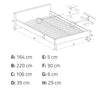 Letto imbottito con 4 cassetti Modenaris Grigio (12)