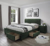 Letto imbottito con 4 cassetti Modenaris III Verde (1)
