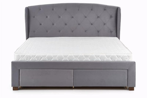 Letto imbottito con 4 cassetti Sabrinis Grigio (1)