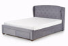 Letto imbottito con 4 cassetti Sabrinis Grigio (5)