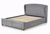Letto imbottito con 4 cassetti Sabrinis Grigio (6)