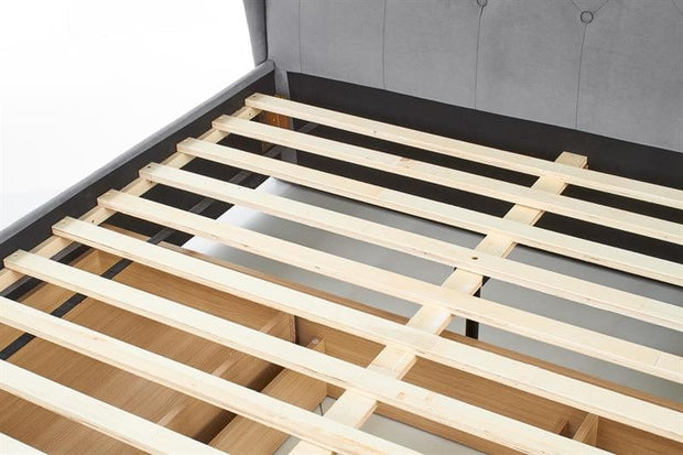 Letto imbottito con 4 cassetti Sabrinis Grigio (7)