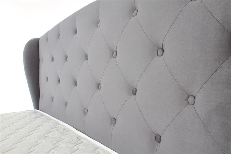 Letto imbottito con 4 cassetti Sabrinis Grigio (10)