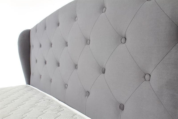 Letto imbottito con 4 cassetti Sabrinis Grigio (10)