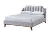 Letto imbottito con tessuto Windsor II Grigio Chiaro, 200x160 cm