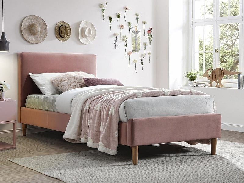 Letto in velluto Acelin Rosa & SMP-PAT-ACOMA-VELVET-PINK