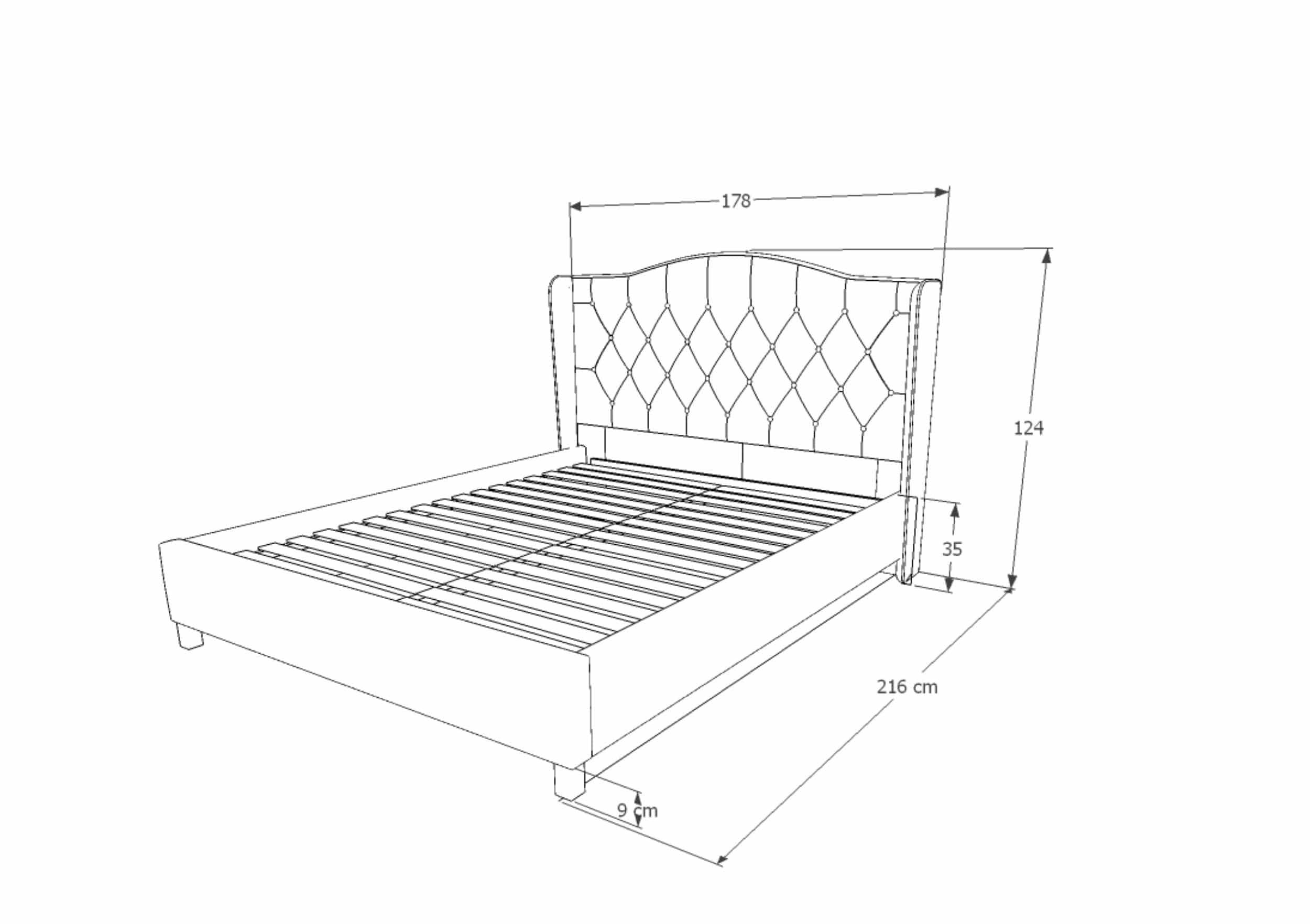 Letto in velluto Asante Beige (2)