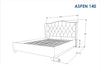 Letto in velluto Asante Grigio (1)