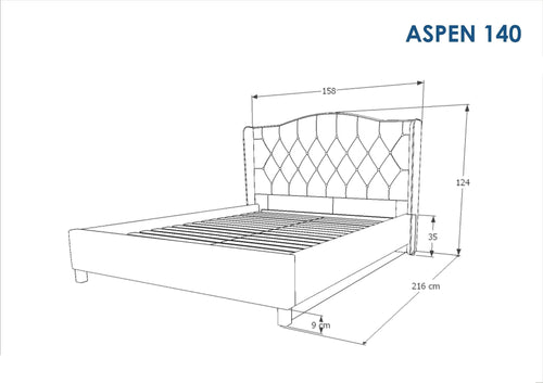 Letto in velluto Asante Grigio (1)