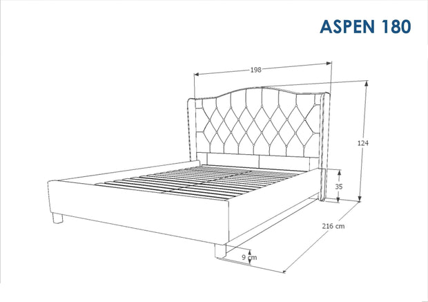 Letto in velluto Asante Grigio (3)