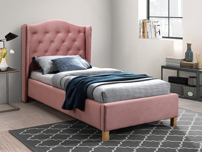Letto in velluto Asante Rosa & SMP-PAT-ASPEN-VELVET-PINK