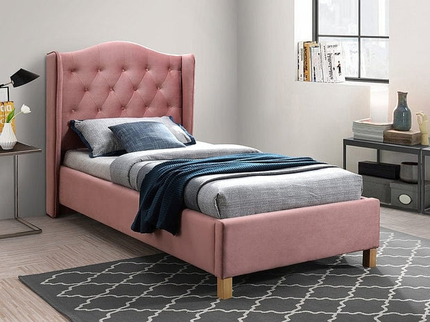 Letto in velluto Asante Rosa & SMP-PAT-ASPEN-VELVET-PINK