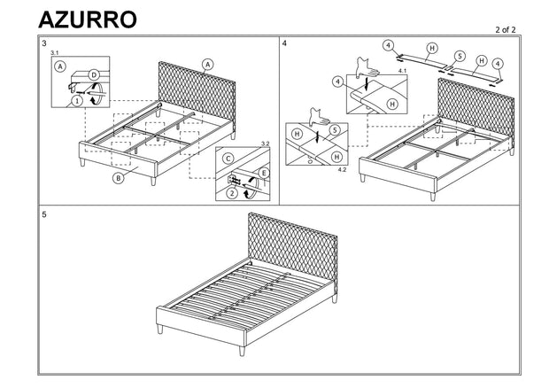 Letto in velluto Azzimo Grigio (2)