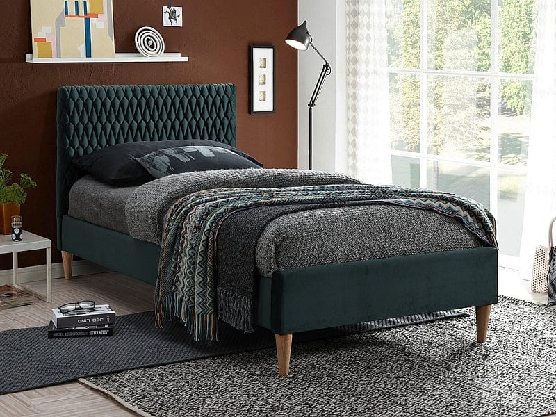 Letto in velluto Azzimo Verde (1) & SMP-PAT-AZURRO-VELVET-GREEN