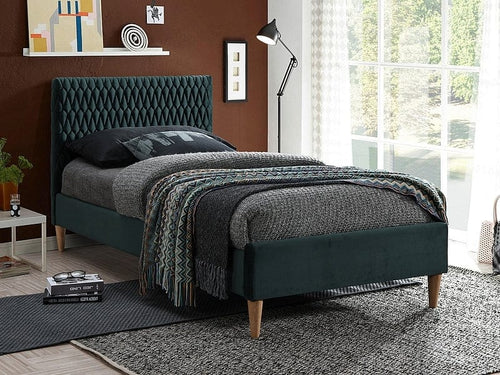 Letto in velluto Azzimo Verde (1) & SMP-PAT-AZURRO-VELVET-GREEN