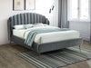 Letto in velluto Calantha Grigio & SMP-PAT-CALABRIA-VELVET-GREY