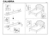 Letto in velluto Calantha Grigio (2)